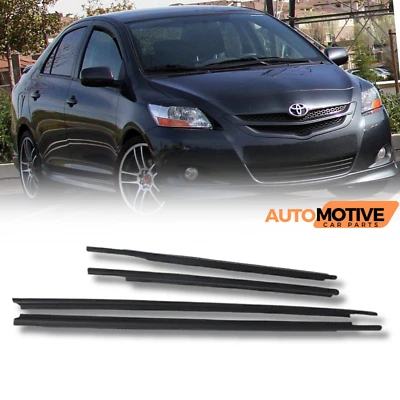 For 2007-2016 Toyota Yaris Sedan Weatherstrip Window Moulding Trim Seal Belt 4pc - Image 1 of 4