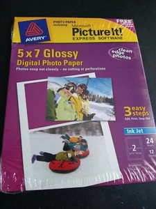 Avery 5 x 7 glossy digital photo paper send24 print 12 sheets - Picture 1 of 2