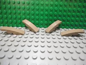 Lego 4 Dark Tan 4x1 Curvo Pendenze Lisce Blocco di mattoncini NUOVO - Foto 1 di 1
