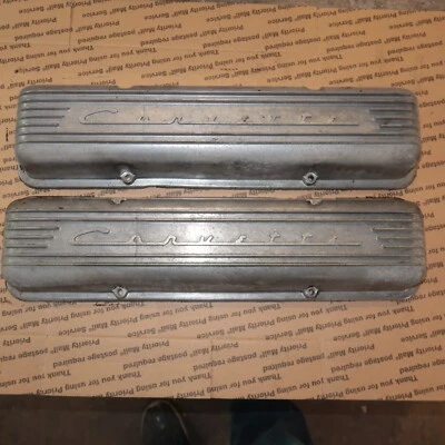 1959L-1967 CHEVY CORVETTE 7 FIN  VALVE COVERS #3767493 LESTER USA - Image 1 of 4