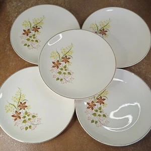 Set of Five Vintage 1950s Johnson Bros 18cm Summer Wildflowers, Side Plates - Picture 1 of 7