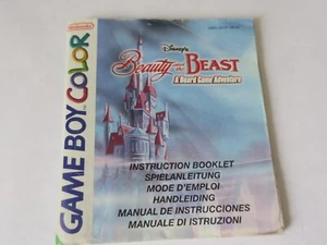 NOTICE LA BELLE ET LA BETE / BEAUTY AND THE BEAST MANUAL -- GAME BOY COLOR - Picture 1 of 2