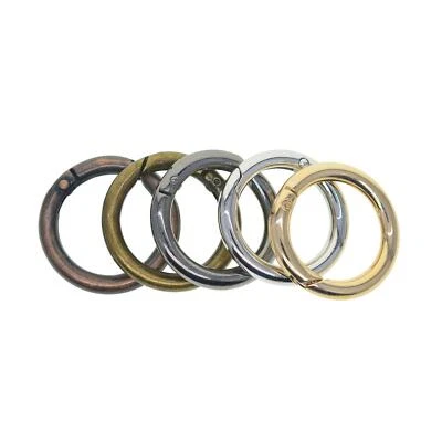 5Pcs Carabiner Snap Clips Spring Clasps Replacement Alloy Locking Spring O Ring - Image 1 of 4