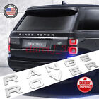 For Range Rover Rear Liftgate Logo OEM Emblem Letters Badge Sport White Silver