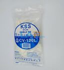 New For KSS Nylon Cable Ties CV-120L 120X4.8MM White Bundled Wire 100pcs/bag