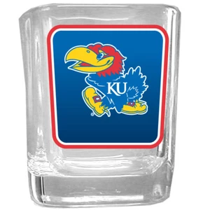 University of Kansas Jayhawks Square Shot Glass, NCAA  Licensed - Picture 1 of 1