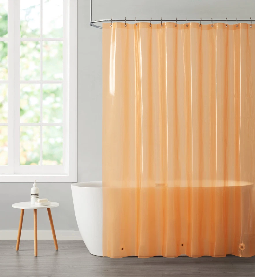 Cortina de Ducha Kate Aurora Transparente Calibre 6 No Tóxica PEVA - Colores Surtidos Foto 1 de 4