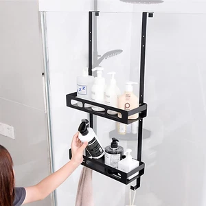 2-Tier over the Door Shower Caddy, Stainless Steel Hanging Shower Organizer R... - Picture 1 of 12