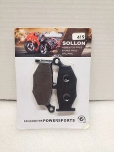 SOLLON 419 Asbestos Free Brake Pads Organic, for Powersports - Picture 1 of 2