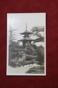 Japanese Pagoda, Hollywood California Postcard - Real Photo RPPC - Picture 1 of 2