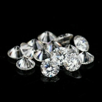 1.5 mm CVD Diamond DEF Color CVD/HPHT Lab Grown Loose Gemstones 100 PCS LOT - Image 1 of 4