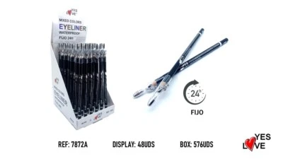 YES LOVE Kajal Wasserfest schwarz mit Anspitzer 2 in 1