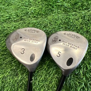 RH Callaway Big Bertha War Bird S2H2 #3 & 5 Woods Set Golf Clubs Fw217 - Picture 1 of 7