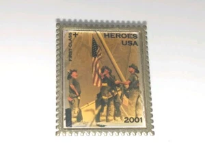 9/11 Heroes USA 2001 First Class Stamp Lapel Pin First Responders USPS Vintage - Picture 1 of 4