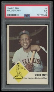 1963 Fleer #5 Willie Mays HOF PSA 5 San Francisco Giants - Picture 1 of 2