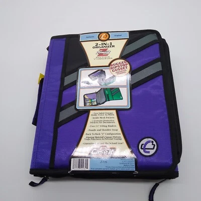 Case It 2 in 1 Organizer Binder Z-Binder Double Sided Black Blue - Image 1 of 4