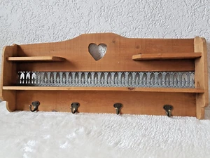 Wandregal Küchenregal Naturholz Landhaus Hängeregal Vintage Shabby Chic 65 cm - Bild 1 von 5