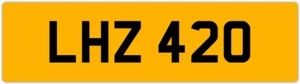 LHZ 420 L 3x3 DATELESS PRIVATE NUMBER PLATE LEE LOU LUKE LUCY LEO LISA LIAM LEN - Picture 1 of 1