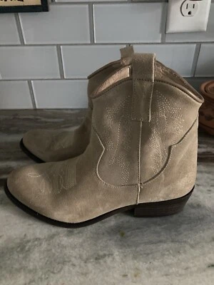 Botas de cuero beige Artisan By Zigi Mireya vaquera Western Rodeo para mujer talla 8 Foto 1 de 4