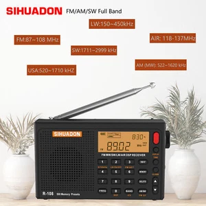 Sihuadon R108 Portable Radio FM/LW/Shortwave/MW/AIR Band DSP Receiver LCD screen - Picture 1 of 13