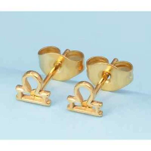 Waage 2 Stück Sternzeichen Ohrstecker Astrologie kleine Ohrstecker für Damen Männer Geschenk - Bild 1 von 1