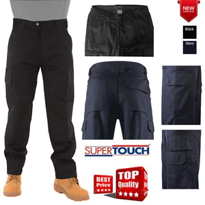 New Mens Work Wear Trousers Combat Cargo Pants Knee Pad Pockets Casual Bottoms - Picture 1 of 17