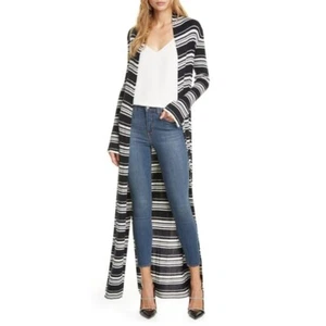NWT L'AGENCE Marija Metallic Striped Duster Cardigan Size Extra Small - Picture 1 of 5