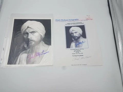 John Phillip Law (1937-2008) Voyage of Sinbad 8x10 AUTOGRAPH Photo Cover