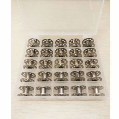 25pcs/Box Metal Bobbins #2518-A for Singer, Brother,Janome(Newhome), Pfaff,Wite - Image 1 of 3