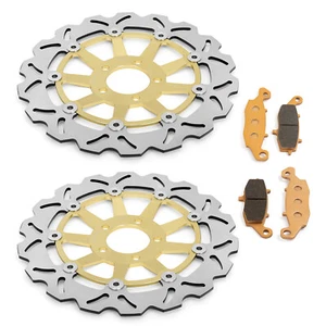 Front Brake Disc Rotors Pads For Kawasaki Z750 04-06 ZR 750 Z 750 S 05-07 ZR-7S - Picture 1 of 8