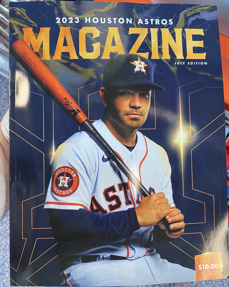 July 2023 Houston Astros Commemorative Game Program Jose Altuve GOLD - Image 1 of 1
