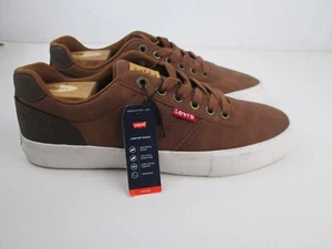 LEVIS Casual Athletic Sneaker Men Shoes Brown White Size 9 New With Tags - Picture 1 of 8