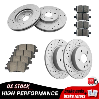 Rotores de freno delanteros traseros + Kit de pastillas de cerámica para Chevrolet Cruze Bolt EV Volt EUV Foto 1 de 4