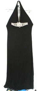 Lovestitch Youth Girls Black Strapless Jeweled Chest Tie Neck Maxi Dress Size S - Picture 1 of 8