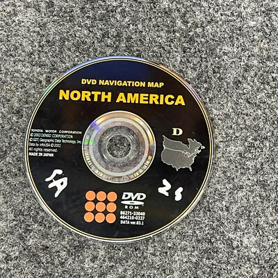 Genuine TOYOTA DVD Navigation Map North America 86271-33040 464210-0337 - Image 1 of 4