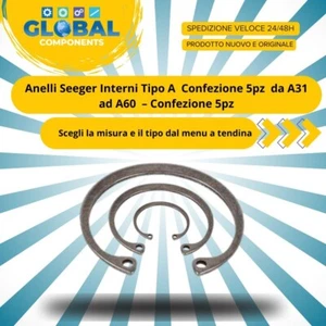 Anelli Seeger Interni Tipo A Confezione 5pz da A31 ad A60 – Confezione 5pz - Foto 1 di 2