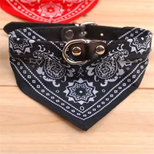 Pets Dog Collars Fashion Pet Supplies Scarf Dogs Cat Leather Necklace Adjustable - Picture 1 of 15