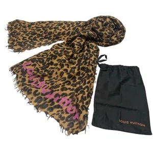 2309 LOUIS VUITTON Etole Leopard Stole Silk × Cashmere - Picture 1 of 17
