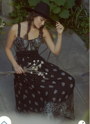 anthropologie Forever That Girl Beaded Floral Midi Dress size XS - Image 1 of 4