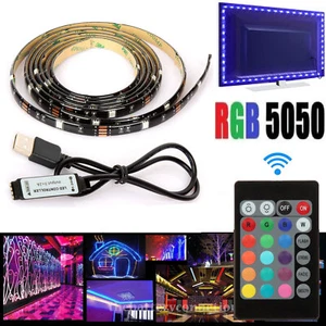 Tv Computer Backlight 5v Usb Led Strip Light 5050 Rbg Background Lighting 1m/2m - Picture 1 of 15