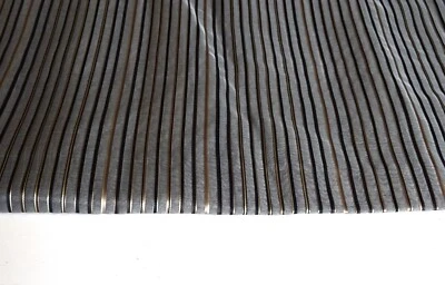 Gestreifter Stoff Beige Braun Streifen Stoff Transparent Tüll  140 cm x 70 cm - Bild 1 von 4