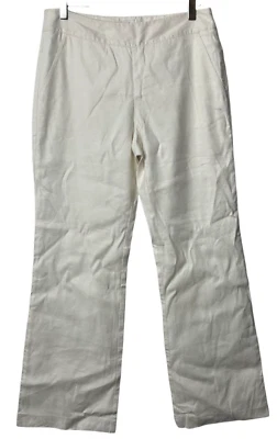 Pantalón Cabi 5319 Coco Crema Ángel Lino 6 Mujer Pierna Ancha Blanco Foto 1 de 4