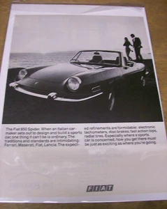 Anuncio de revista original Fiat 850 Spider 1970 - Imagen 1 de 1