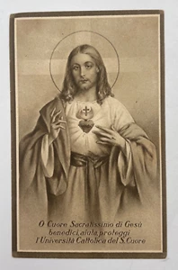 Santino  O Cuore Sacratissimo di Gesù Università cattolica del S. Cuore  1928 - Picture 1 of 2