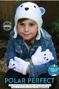 POLAR BEAR Child’s Hat & Mitts Set- Knitting Pattern - SIRDAR SNUGGLY…DK - Picture 1 of 6