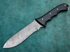 Hand Made Hunting Knife , Superior Custom Made Damascus Steel Survival Knife