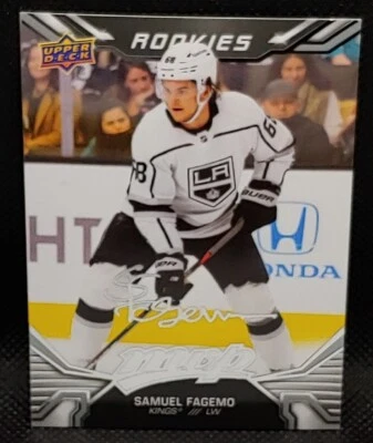 Samuel Fagemo 2022-23 UD MVP Hockey Silver Script SP Rookie #235 L.A. Kings - Image 1 of 2