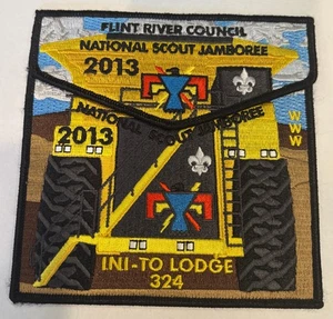 Camión de volteo OA INI-TO LODGE 324 BSA Flint River GA 2013 Scout Jamboree 2 parches - Imagen 1 de 2