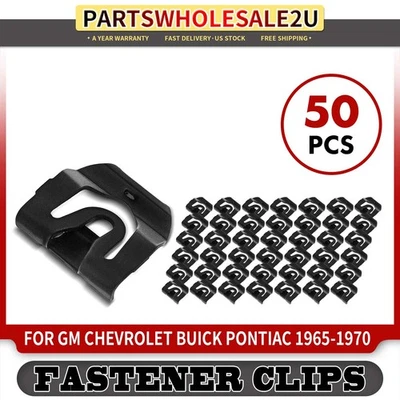 50x clips de moldura de revelación de vidrio de ventana para GM Chevrolet Buick Pontiac 1965-1970 Foto 1 de 4