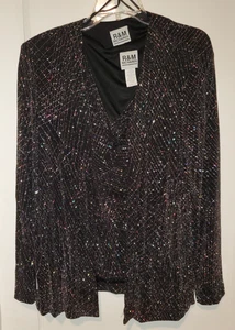 NWOT R&M Richards Sparkly Top w/Matching Jacket Sz 16 #143 - Picture 1 of 6